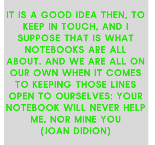 KEEPING A NOTEBOOK/ SKETCH BOOK